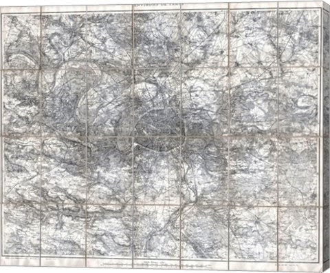 1902 L'Armee Case Map of Paris and Environs