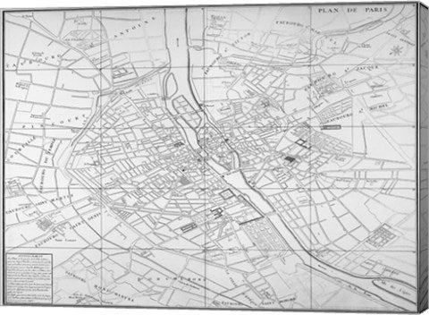 Paris map circe 1739