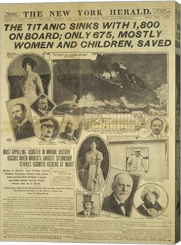 New York Herald front page about the Titanic Disaster