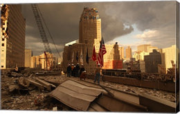 Debris On Surrounding Roofs at the site of the World Trade Center