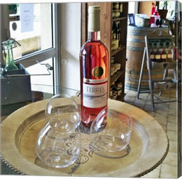 Taster Glass Around a Bottle of Ventoux Rose