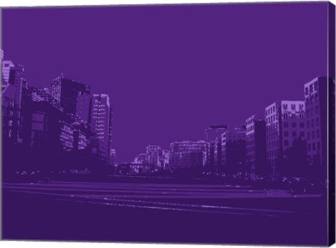 City Block on Purple by George Dilorenzo