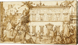 Taddeo Decorating the Facade of Palazzo Mattei by Federico Zuccaro