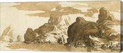 A View of Mountains across a Lake by Jacques Callot