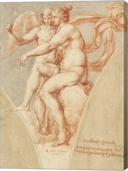 Venus and Cupid after Raphael by Pieter van Lint