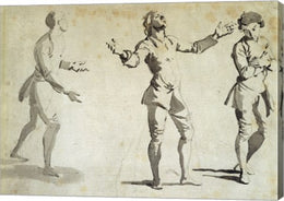 Three Figure Studies by Giovanni paolo Pannini