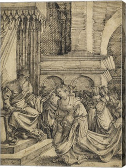 Esther before Ahasuerus - drawing by Frans Crabbe van Espleghem