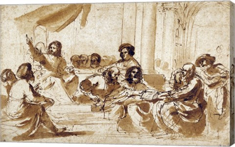 Christ Preaching in the Temple by Guercino (Giovanni Francesco Barbieri)