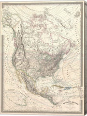 1857 Dufour Map of North America