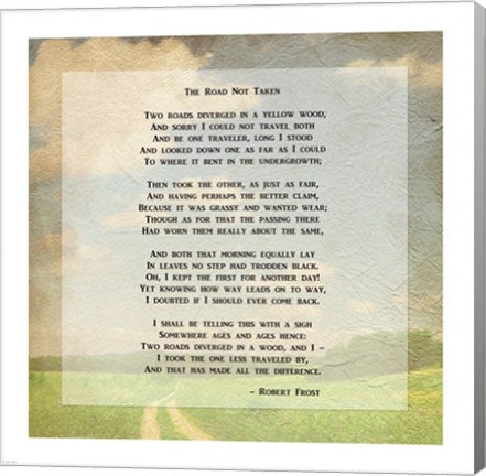 Robert Frost Road Less Traveled Poem