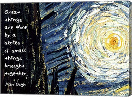 Great Things - Van Gogh Quote 1 by Quote Master