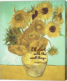 Small Things - Van Gogh Quote 1 by Quote Master