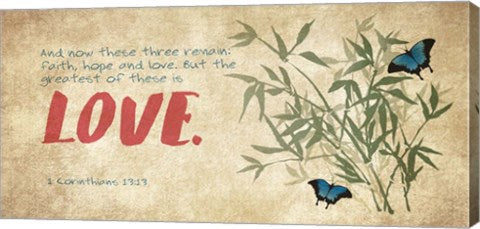 1 Corinthians 13:13 Faith, Hope and Love (Butterflies) by Inspire Me - Modern Memory Design - New Jersey Frame shop custom framing