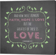 1 Corinthians 13:13 Faith, Hope and Love (Chalkboard) by Inspire Me