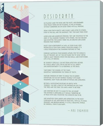 Desiderata Abstract Geometric Background by Quote Master