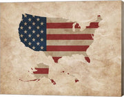 Map with Flag Overlay United States by Color Me Happy