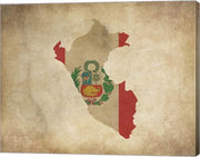 Map with Flag Overlay Peru by Color Me Happy