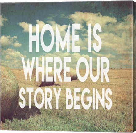 Home is Where Our Story Begins Bales of Hay by Color Me Happy