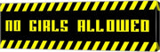 No Girls Allowed - Black Panoramic by Color Me Happy