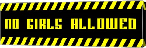 No Girls Allowed - Black Panoramic by Color Me Happy