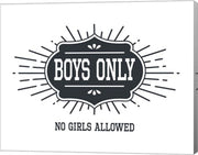 Boys Only Sunburst White Background by Color Me Happy