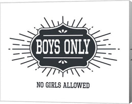 Boys Only Sunburst White Background by Color Me Happy