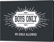 Boys Only Sunburst Cool Gray Background by Color Me Happy