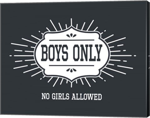 Boys Only Sunburst Cool Gray Background by Color Me Happy