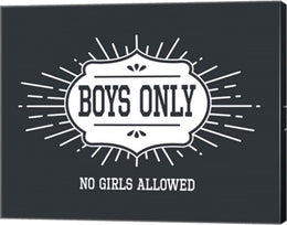 Boys Only Sunburst Cool Gray Background by Color Me Happy