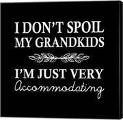 I Don't Spoil My Grandkids Leaf Design Black by Color Me Happy