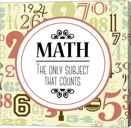 Math The Only Subject That Counts Red by Color Me Happy