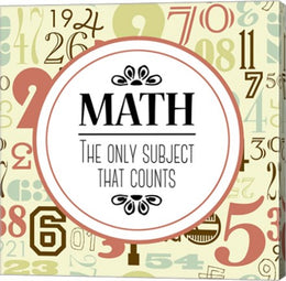 Math The Only Subject That Counts Red by Color Me Happy