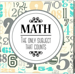 Math The Only Subject That Counts Gray by Color Me Happy