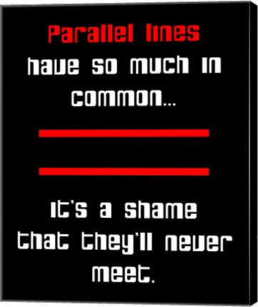 Math Joke  - Black and Red by Color Me Happy