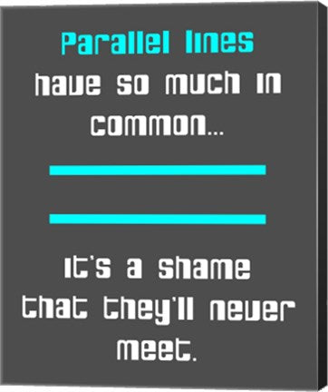 Math Joke  - Gray and Cyan by Color Me Happy