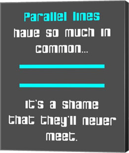 Math Joke  - Gray and Cyan by Color Me Happy