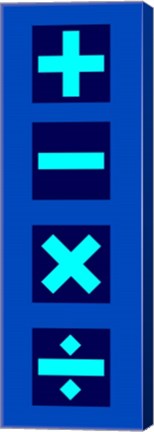 Math Symbols Wall Scroll - Blue by Color Me Happy