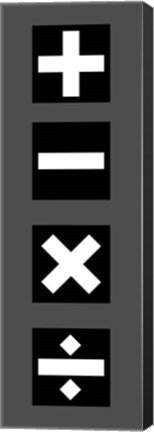 Math Symbols Wall Scroll - Black by Color Me Happy