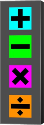 Math Symbols Wall Scroll - Colorful Boxes by Color Me Happy