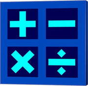 Math Symbols Square - Blue by Color Me Happy