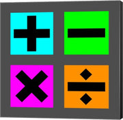 Math Symbols Square - Colorful Boxes by Color Me Happy