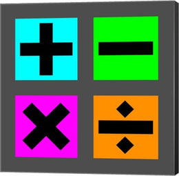 Math Symbols Square - Colorful Boxes by Color Me Happy