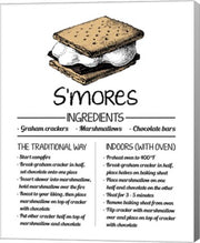 S'mores Recipe White Background by Color Me Happy
