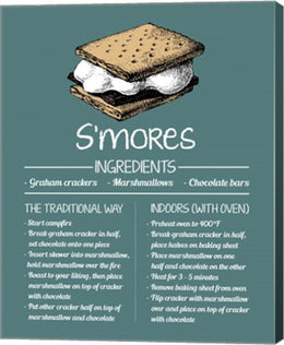 S'mores Recipe Blue Background by Color Me Happy