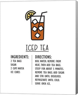 Iced Tea Recipe White Background by Color Me Happy