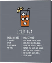 Iced Tea Recipe Gray Background by Color Me Happy