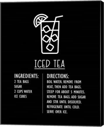 Iced Tea Recipe Black Background by Color Me Happy