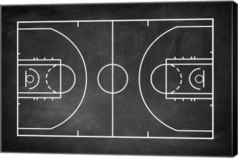 Basketball Court Chalkboard Background by Sports Mania