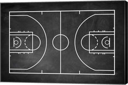 Basketball Court Chalkboard Background by Sports Mania