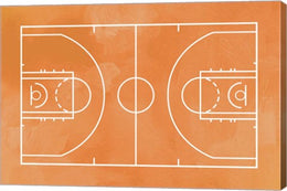Basketball Court Orange Paint Background by Sports Mania